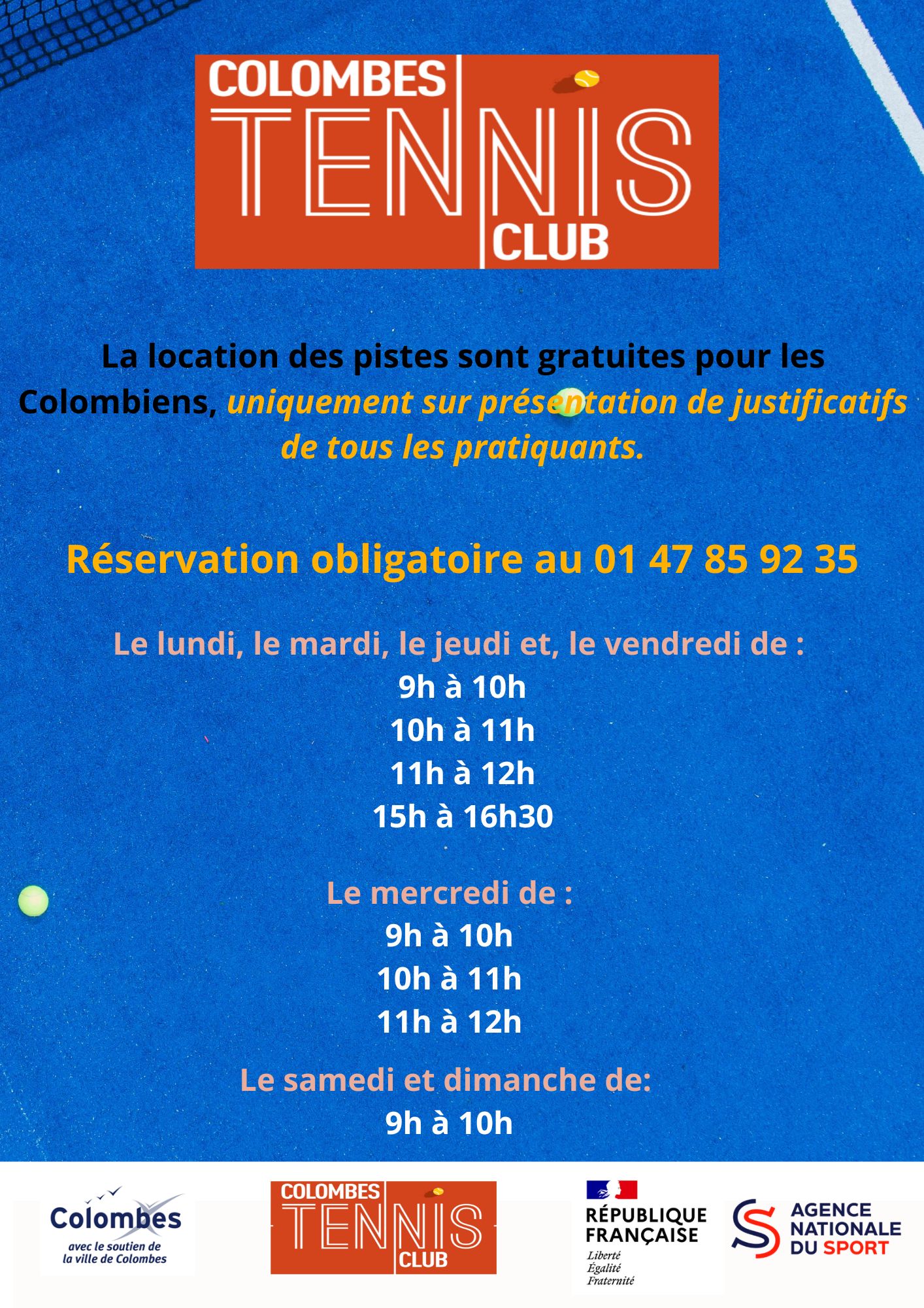 Informations Réservation Padels 