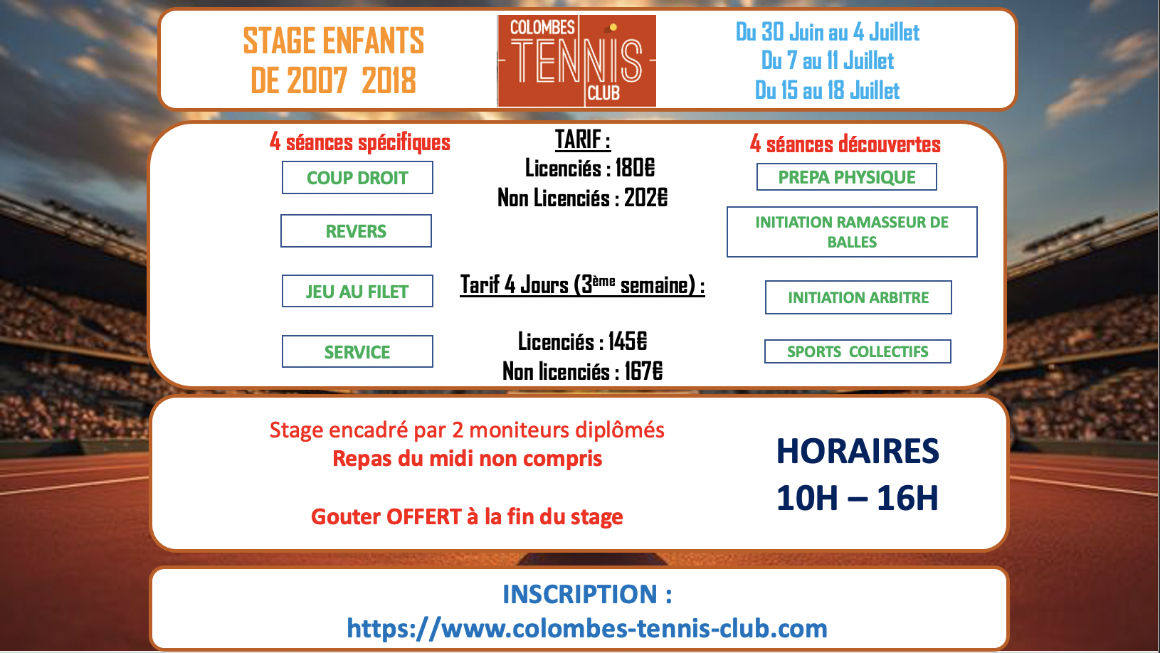Stages CTC ETE 2025