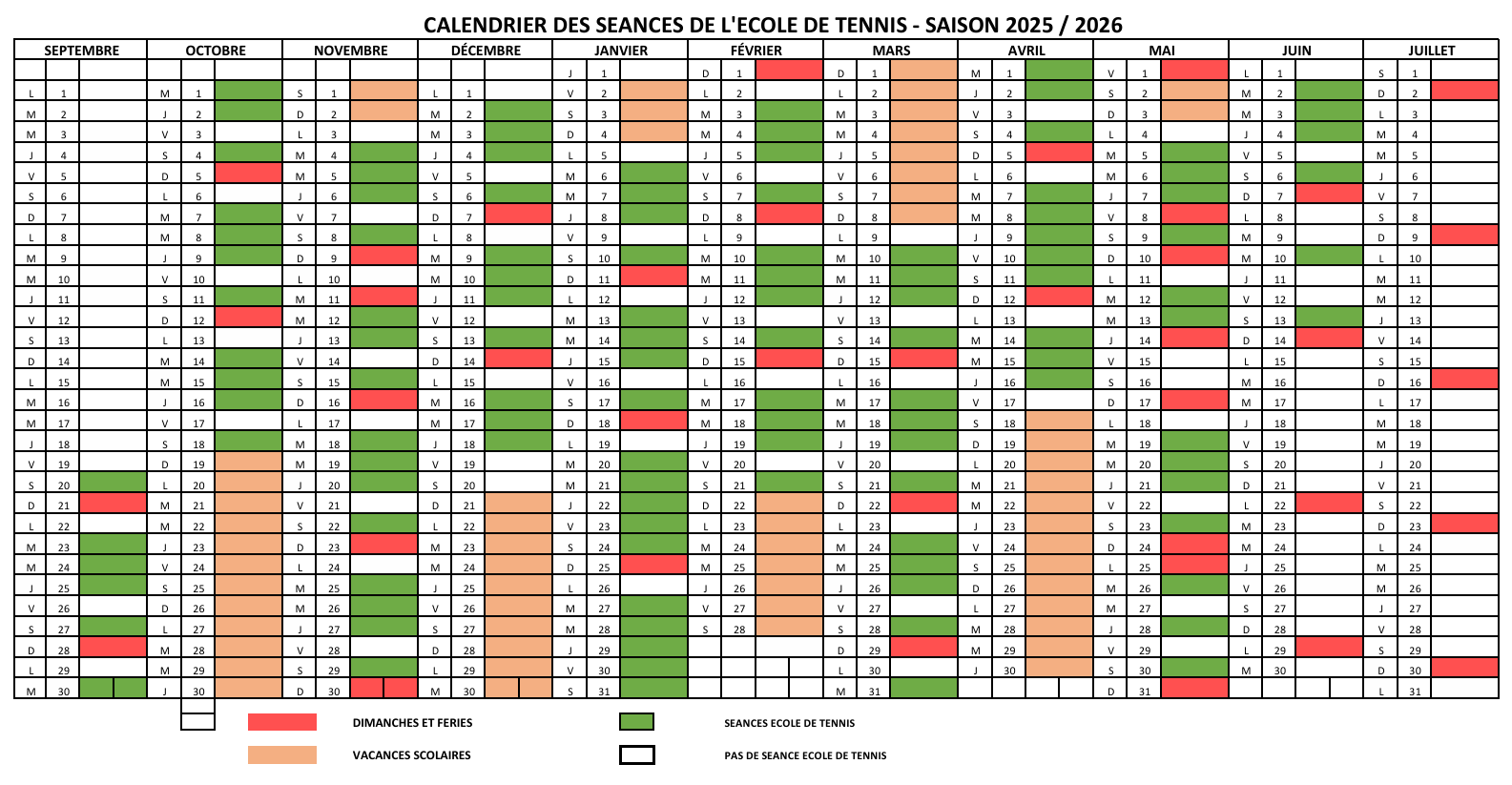 calendrier