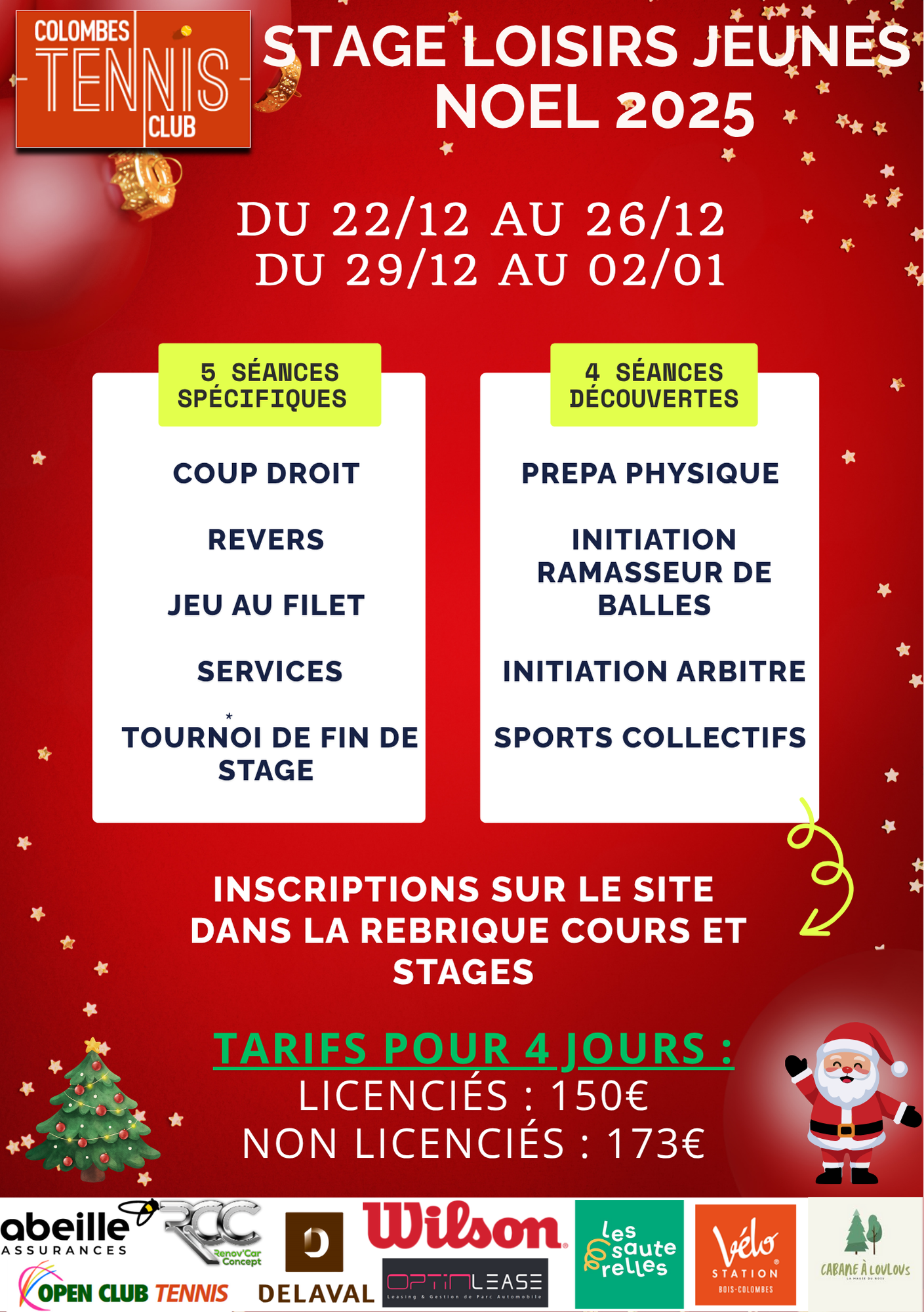 Stages Noel Jeune Loisirs 